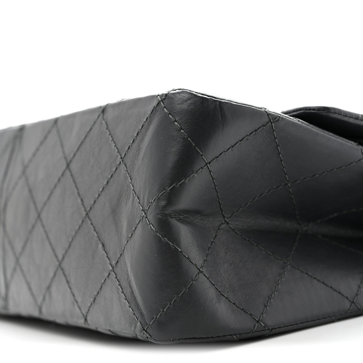 Aged Calfskin Quilted 2.55 Reissue 227 Flap Dark Grey