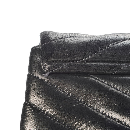 Saint Laurent Metallic Calfskin Y Calfskin Monogram Small Loulou Chain Satchel Dark Grey 10 of 19