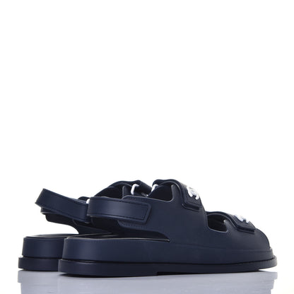 Chanel Rubber CC Dad Sandals 39 Navy 4 of 10