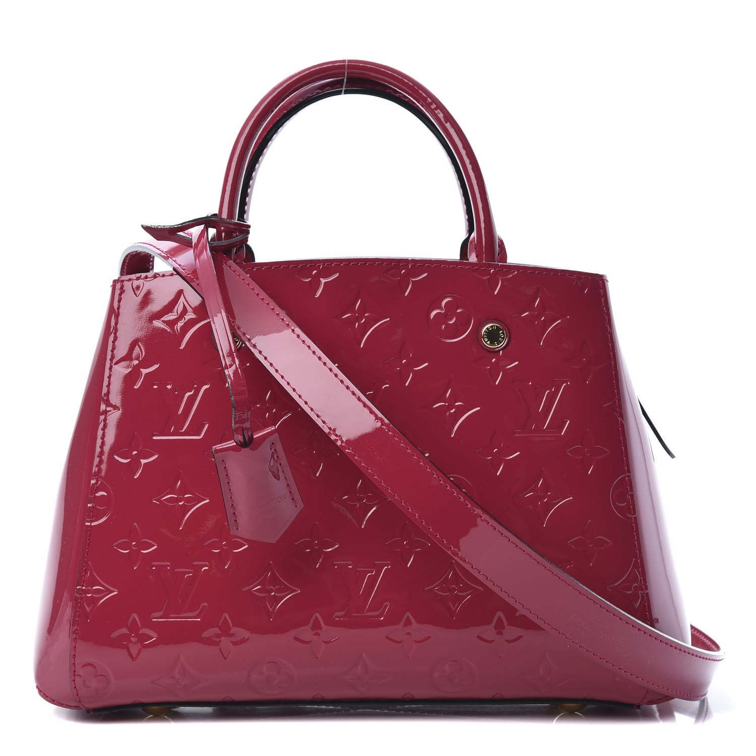 Louis Vuitton Vernis Montaigne BB Magenta 1 of 10