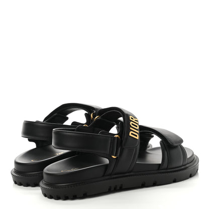 Christian Dior Lambskin Dioract Sandals 39 Black 4 of 9