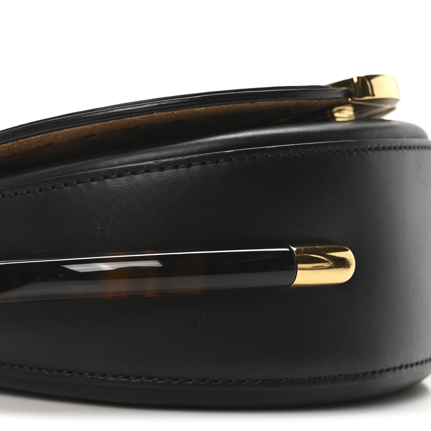 Vitello King Plexiglass Moonlight Shoulder Bag Black