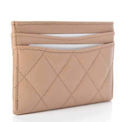 Chanel Caviar Quilted Card Holder Beige 3 of 9