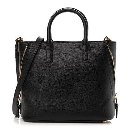 Tom Ford Pebbled Calfskin Medium Jennifer Zip Tote Black 1 of 8