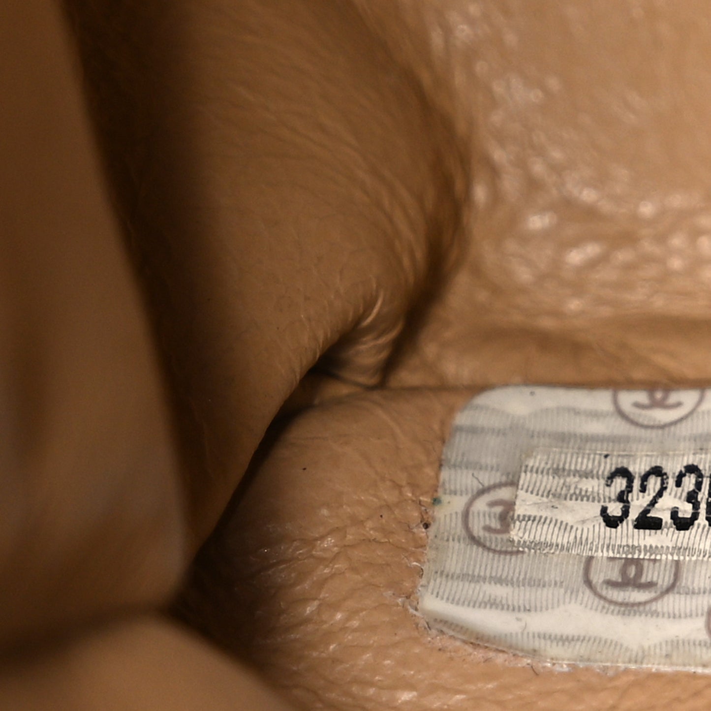 Lambskin Quilted Flap Camera Case Beige Clair