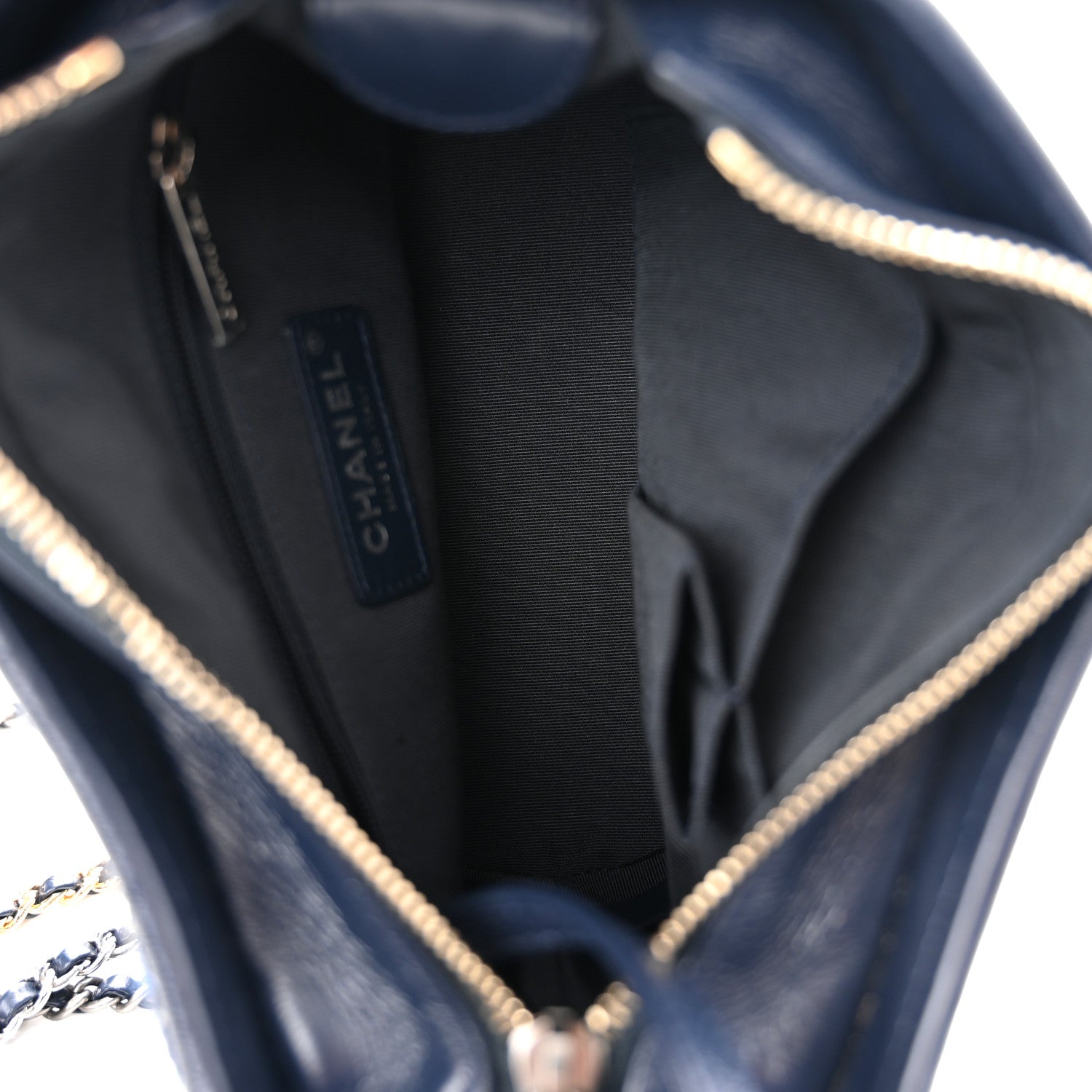 Chanel Tweed Calfskin Small Gabrielle Hobo Blue 5 of 10