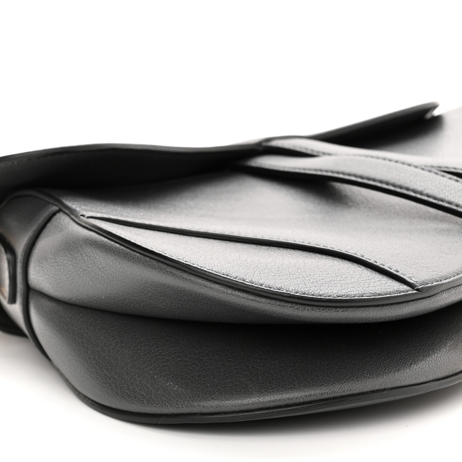 Christian Dior Shiny Goatskin Saddle Bag Grey 9 of 10