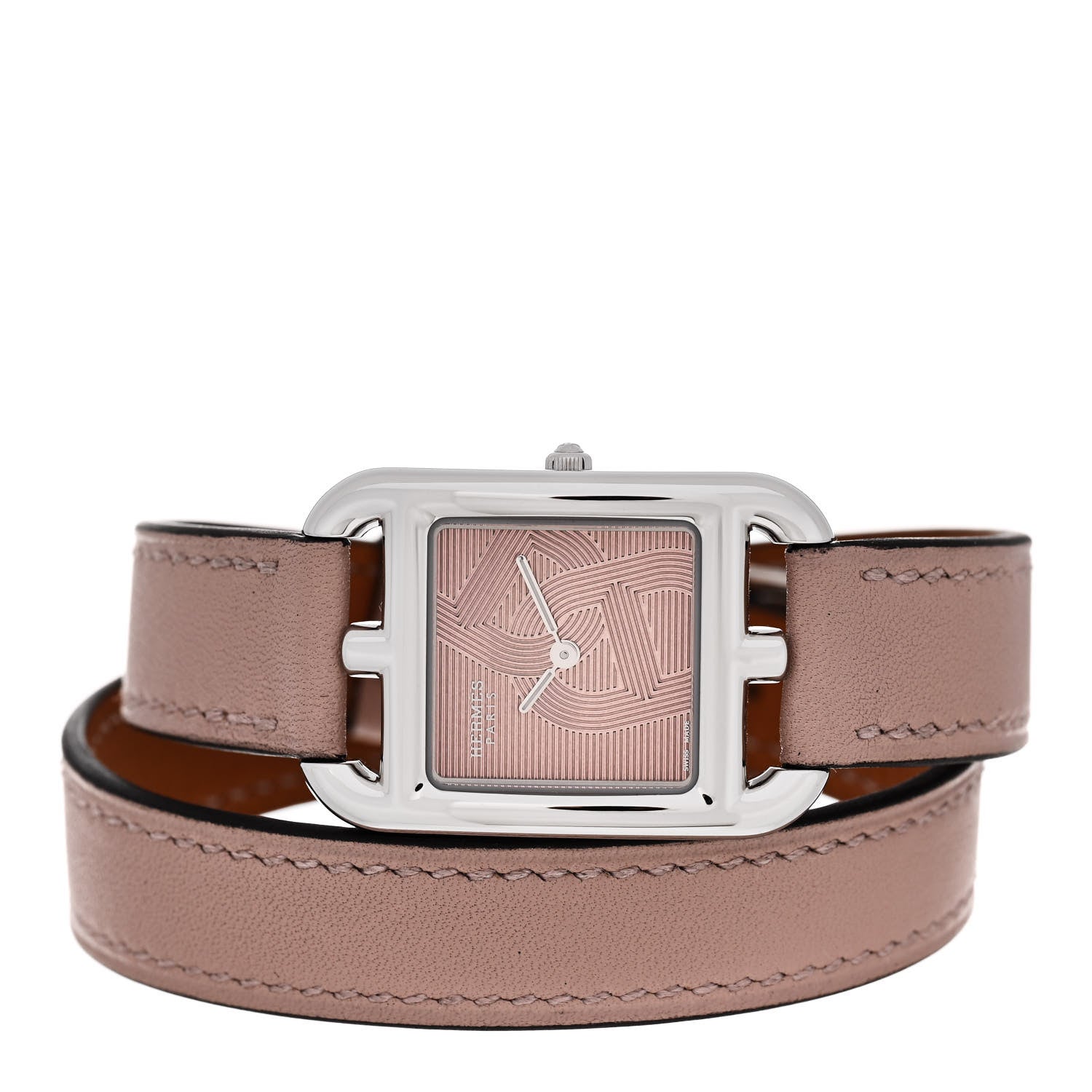 Hermes Stainless Steel Athena 23mm Cape Cod Chaine d’Ancre Double Tour Quartz Watch Glycine 2 of 5