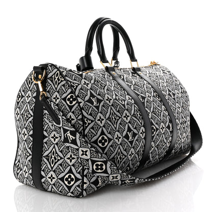 Louis Vuitton Jacquard Since 1854 Keepall Bandouliere 45 Grey 2 of 8