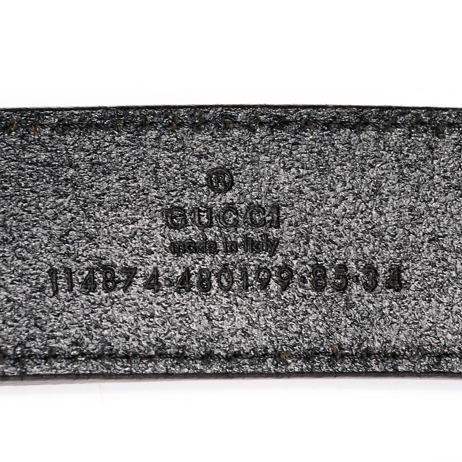 Gucci Leather GG Silver Belt Black 85/34 3 of 4