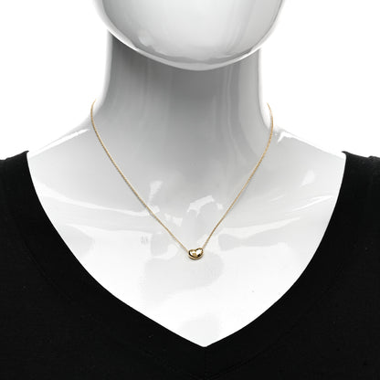 Tiffany 18K Yellow Gold 9mm Elsa Peretti Bean Pendant Necklace 2 of 4