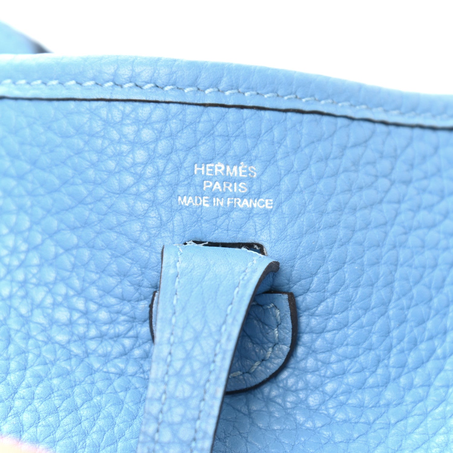 Hermes Taurillon Clemence Amazone Evelyne TPM Bleu Paradis Bleu Saphir 6 of 9