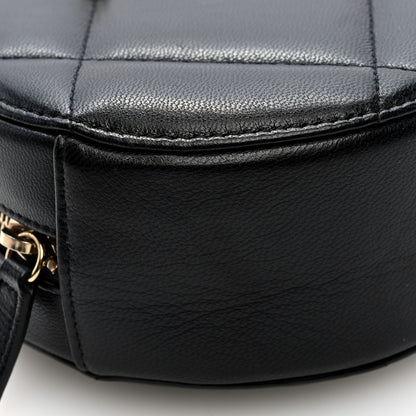 Chanel Lambskin Quilted Chanel 19 Round Clutch With Chain Black 9 of 10