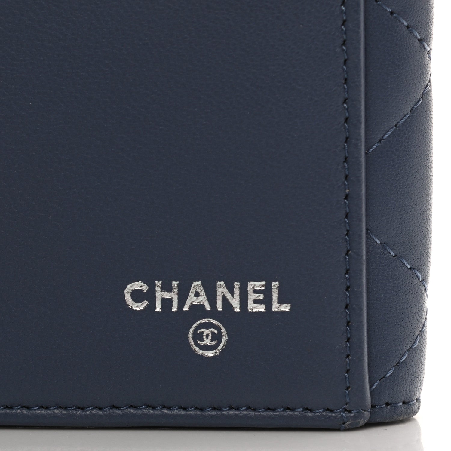 Chanel Lambskin Quilted Long Flap Wallet Blue 7 of 9