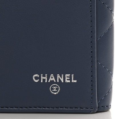 Chanel Lambskin Quilted Long Flap Wallet Blue 7 of 9