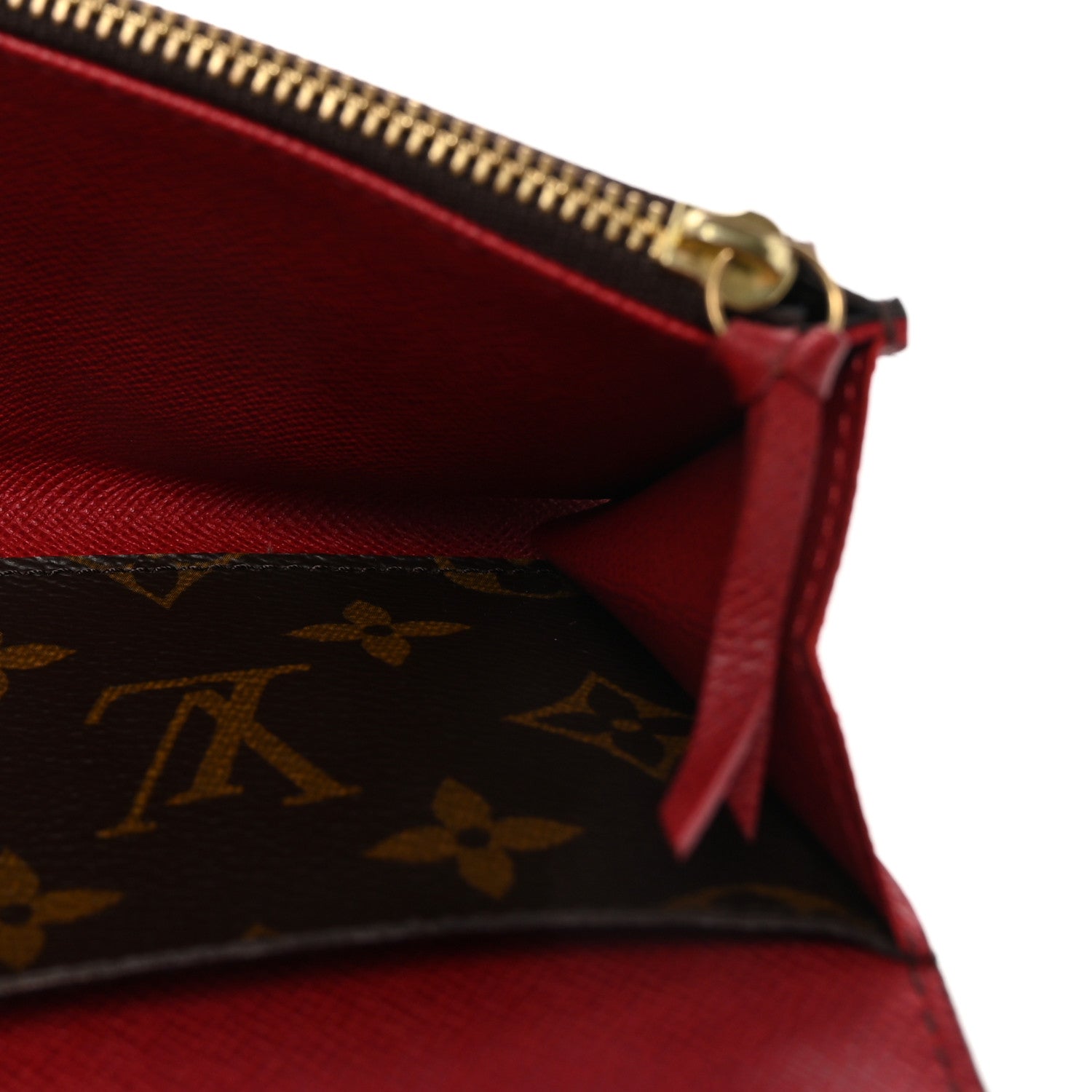 Louis Vuitton Monogram Emilie Wallet Red 5 of 7