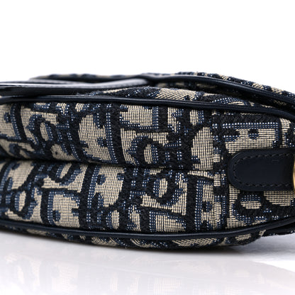 Christian Dior Oblique Mini Saddle Bag Blue 8 of 8