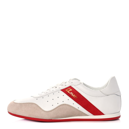 Christian Louboutin Calfskin Suede My K Low Donna Flat Sneakers 40 Bianco 1 of 10