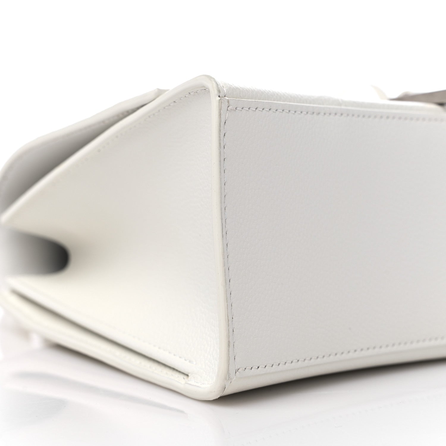 Balenciaga Grained Calfskin Medium Hourglass Top Handle Bag White 8 of 10