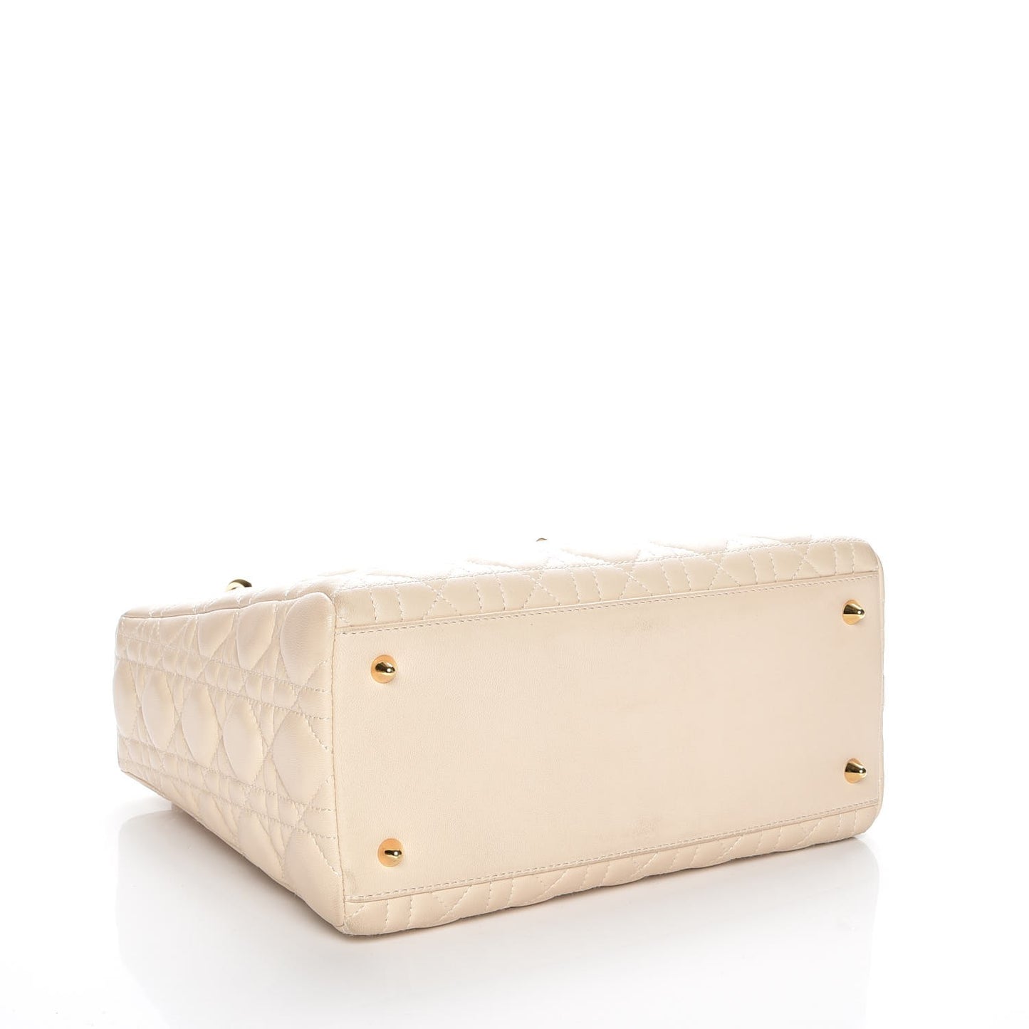 Lambskin Cannage Medium Lady Dior Light Beige