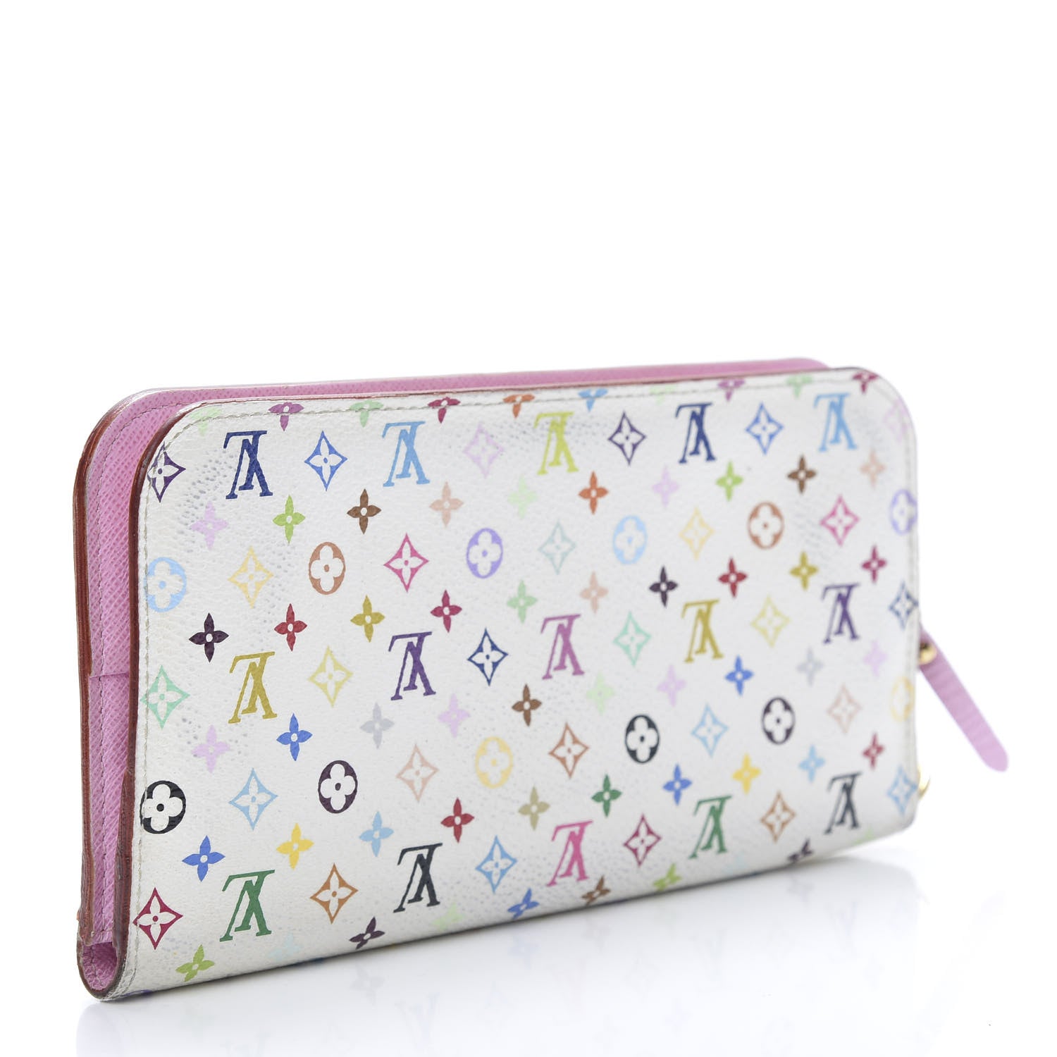 Louis Vuitton Monogram Multicolor Zippy Wallet White Litchi 3 of 12