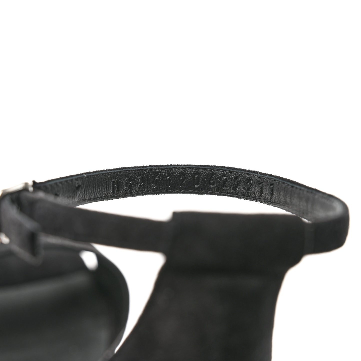 Suede Goatskin Glam 105 Sandals 37 Black