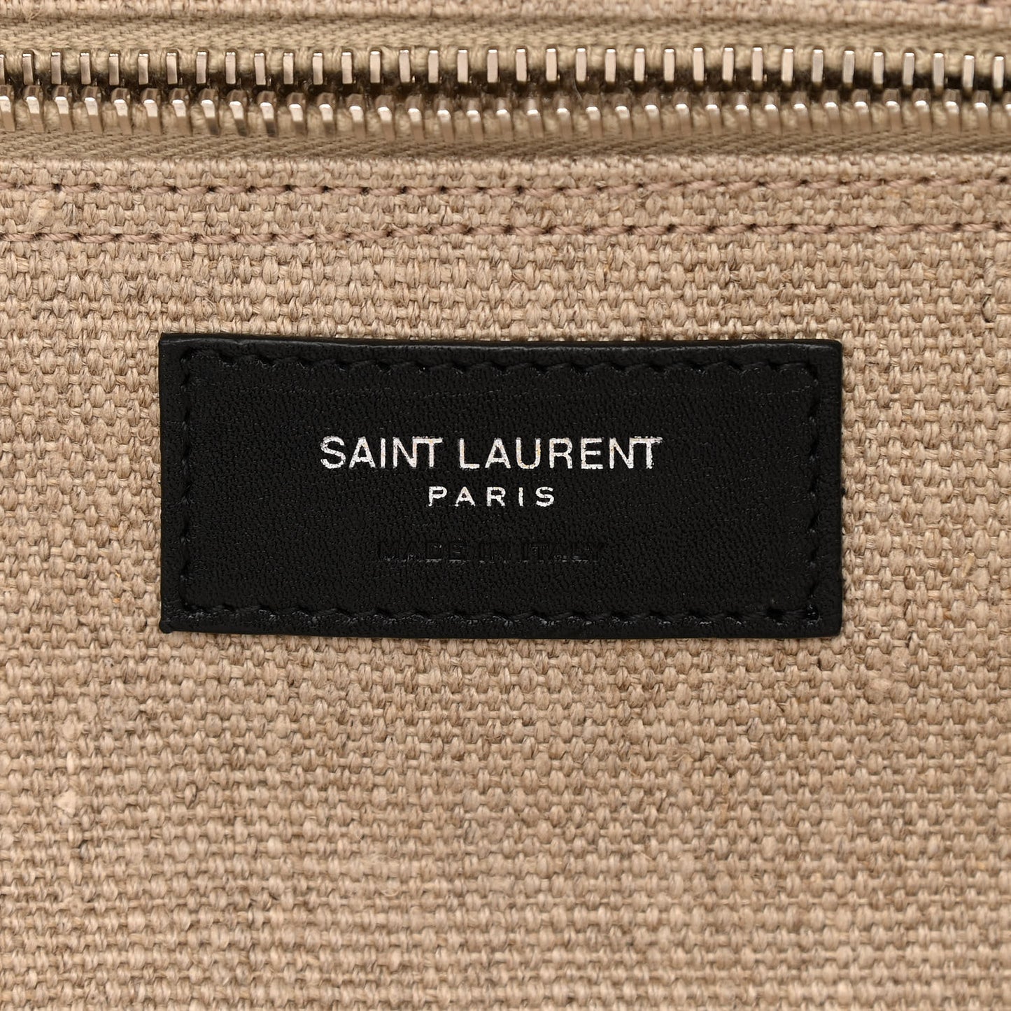 Linen Calfskin Rive Gauche Tote Optic White