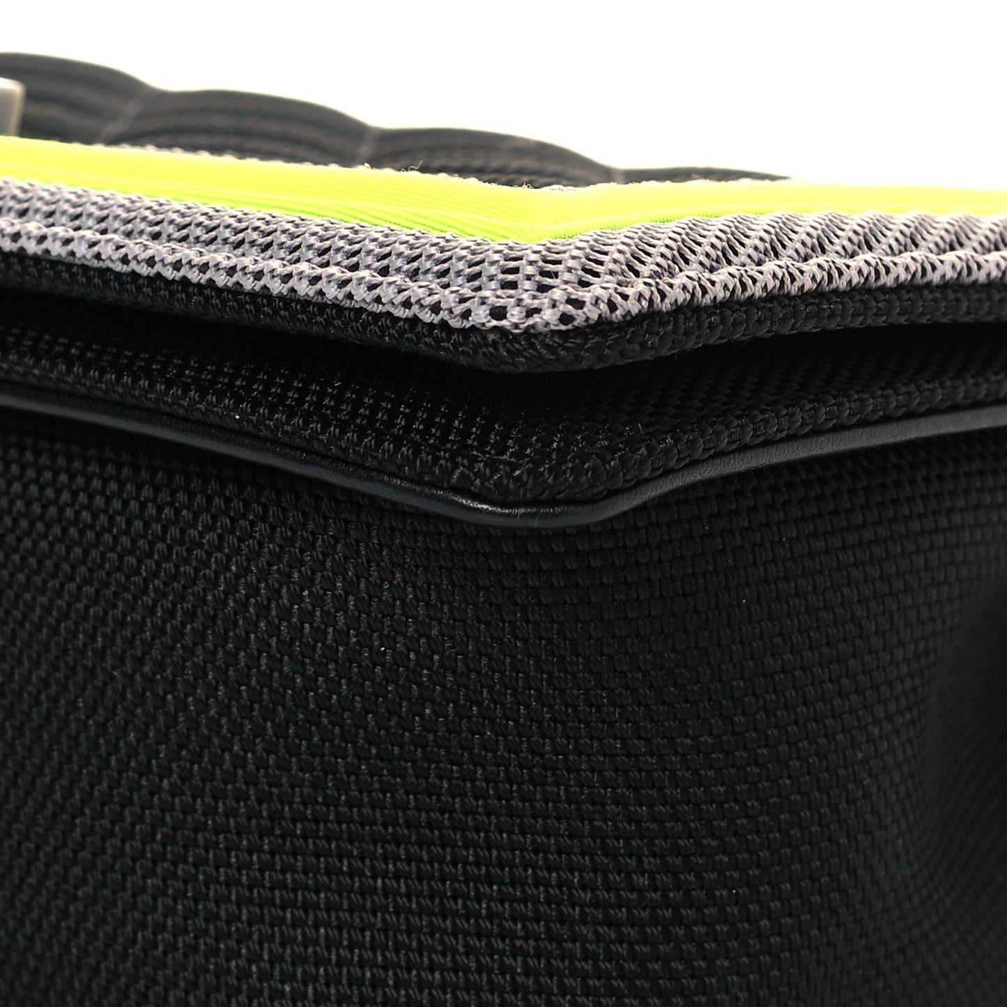 Canvas Quilted Medium Fluo Boy Flap Black Grey Yellow