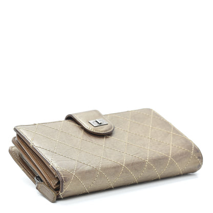Chanel Metallic Aged Calfskin Stitched Reissue Flap Wallet Bronze 4 of 9