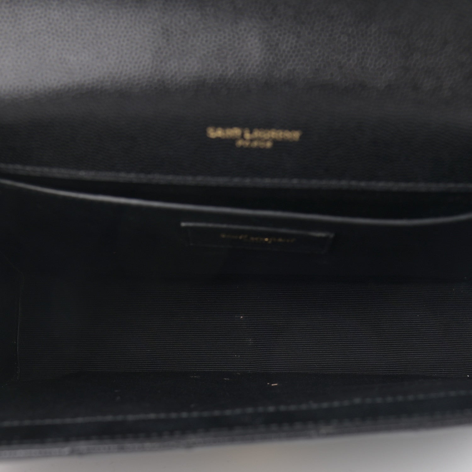 Saint Laurent Grain De Poudre Matelasse Chevron Medium Monogram Satchel Black 4 of 11