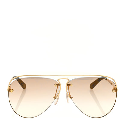 Louis Vuitton Monogram Grease Sunglasses Z1366E Gold 2 of 8