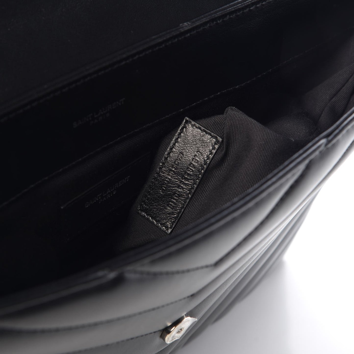 Calfskin Y Quilted Monogram Loulou Document Holder Black