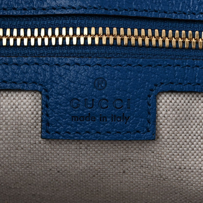 Gucci GG Supreme Monogram Mix Textured Dollar Calfskin Rhombus Inlay Large Tote Bag Beige Ebony Harvest Joy Blue 6 of 12