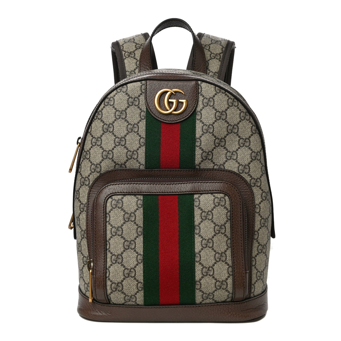 GG Supreme Monogram Calfskin Web Small Ophidia Day Backpack Beige Ebony New Acero