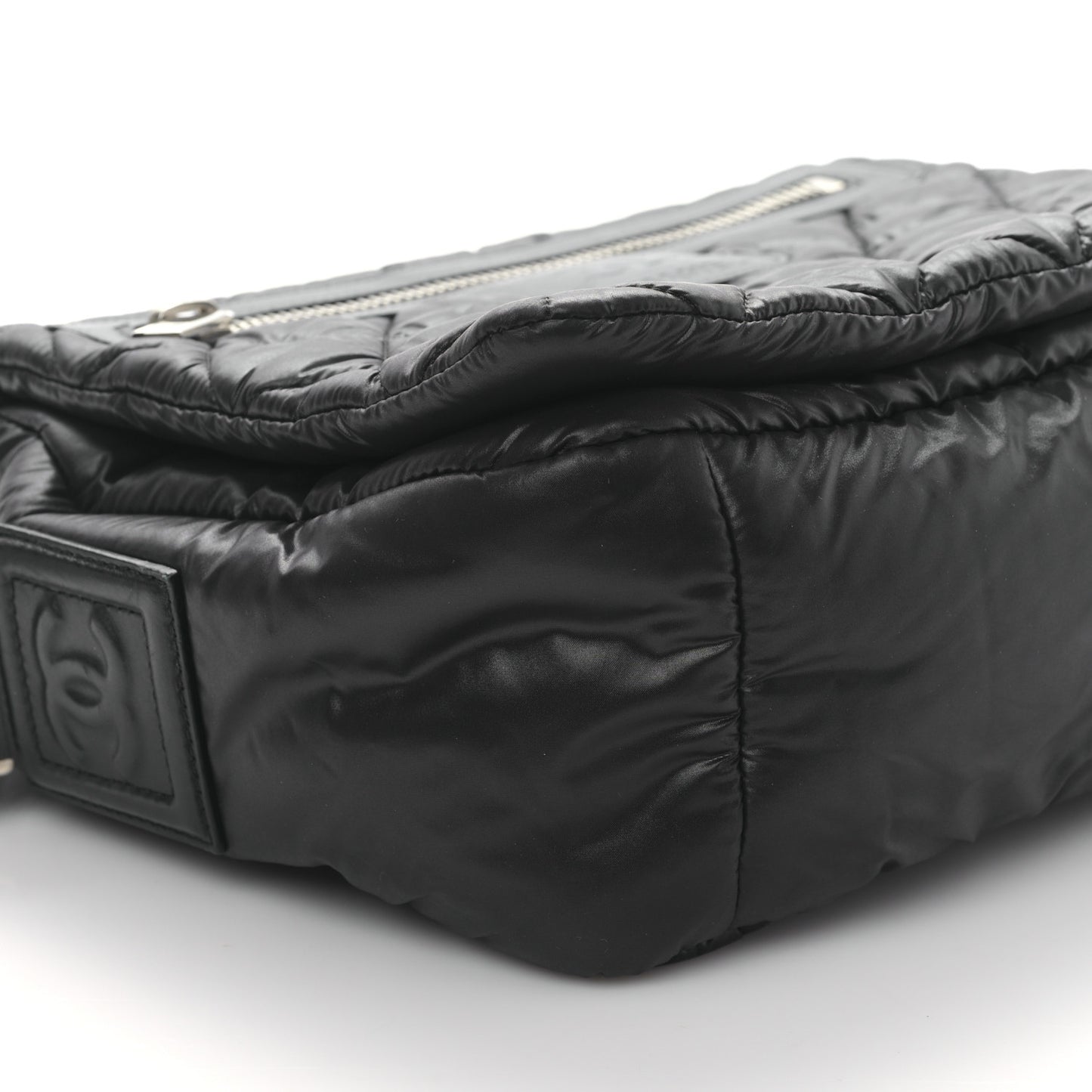 Nylon Small Coco Cocoon Messenger Bag Black