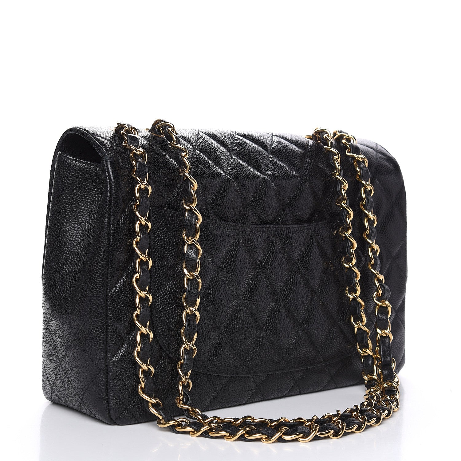 Chanel Caviar Quilted Jumbo Single Flap Black 3 of 16