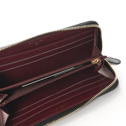 Chanel Sheepskin Quilted Mademoiselle Vintage Zip Around Wallet Black 5 of 9