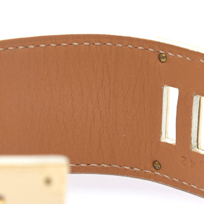 Hermes Epsom Kelly Dog Bracelet White 9 of 10