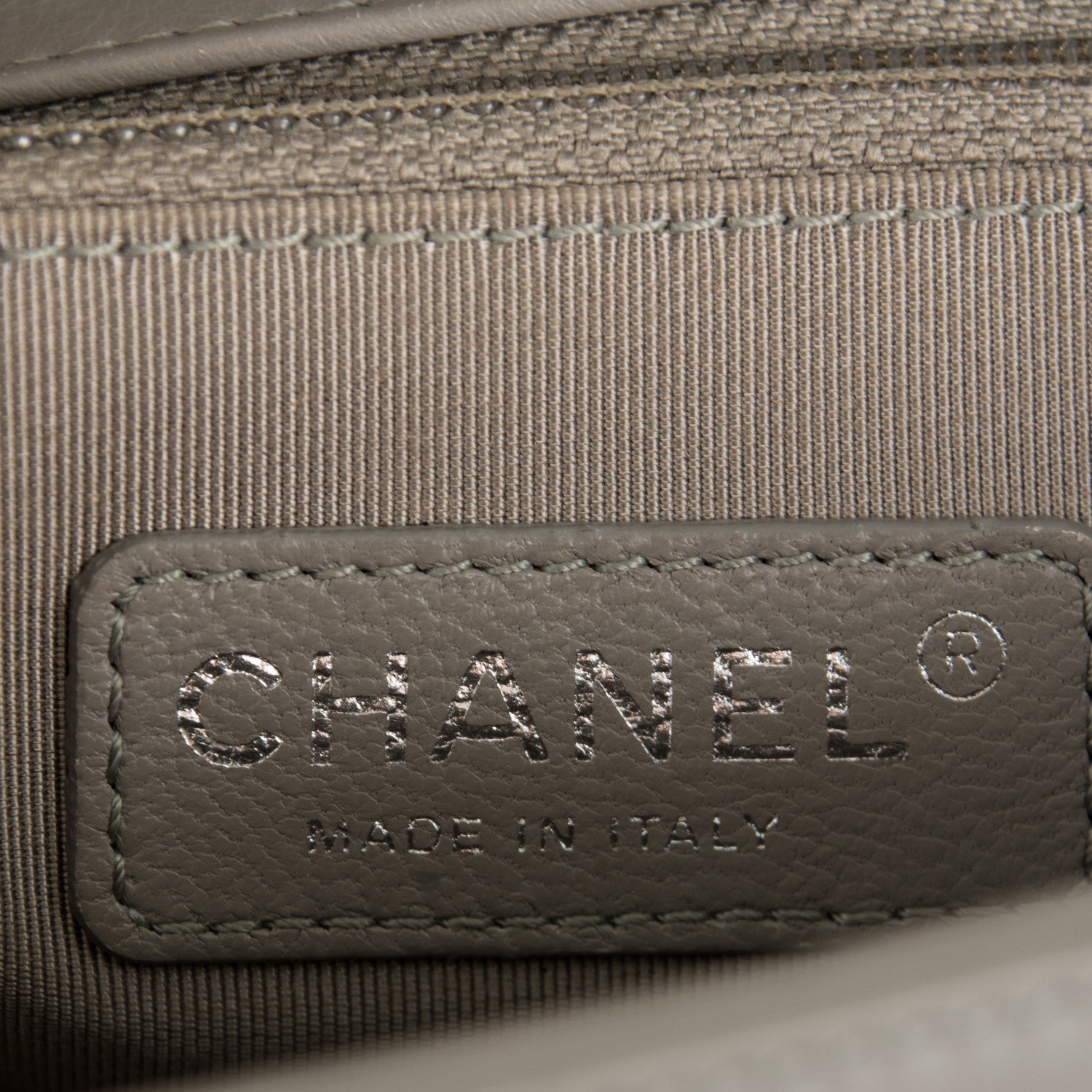 Chanel Calfskin Quilted New Medium Boy Grey 7 of 9