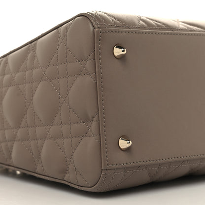 Christian Dior Lambskin Cannage Medium Lady Dior Warm Taupe 9 of 10