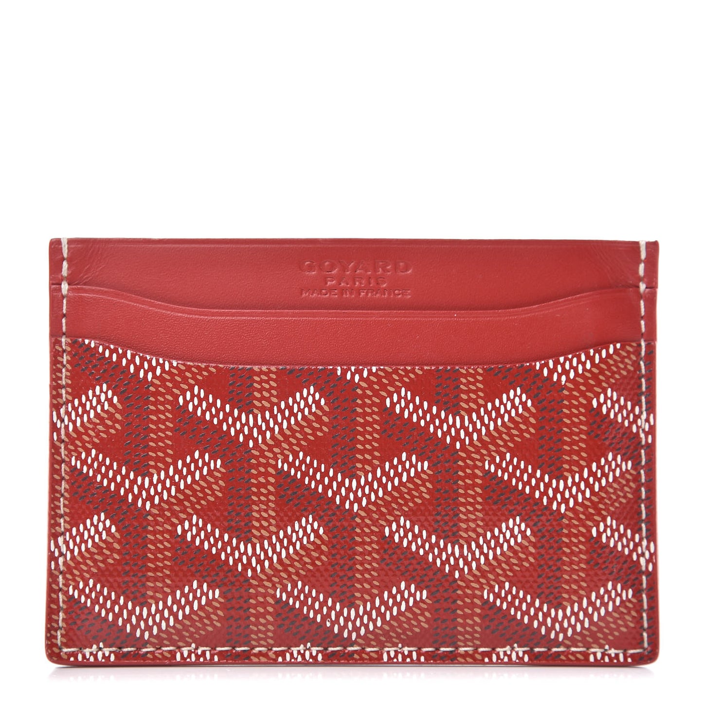 Goyardine Saint Sulpice Card Holder Red