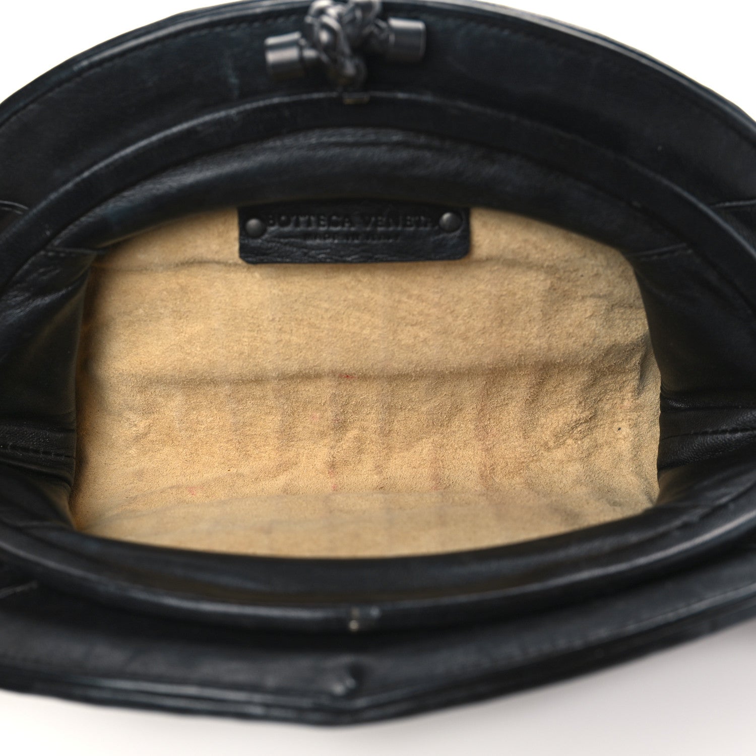 Bottega Veneta Calfskin Intrecciato Knot Clutch Black 5 of 6