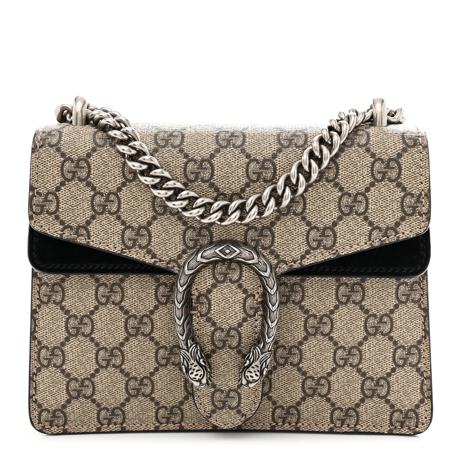 Gucci GG Supreme Monogram Mini Dionysus Shoulder Bag Black 1 of 10