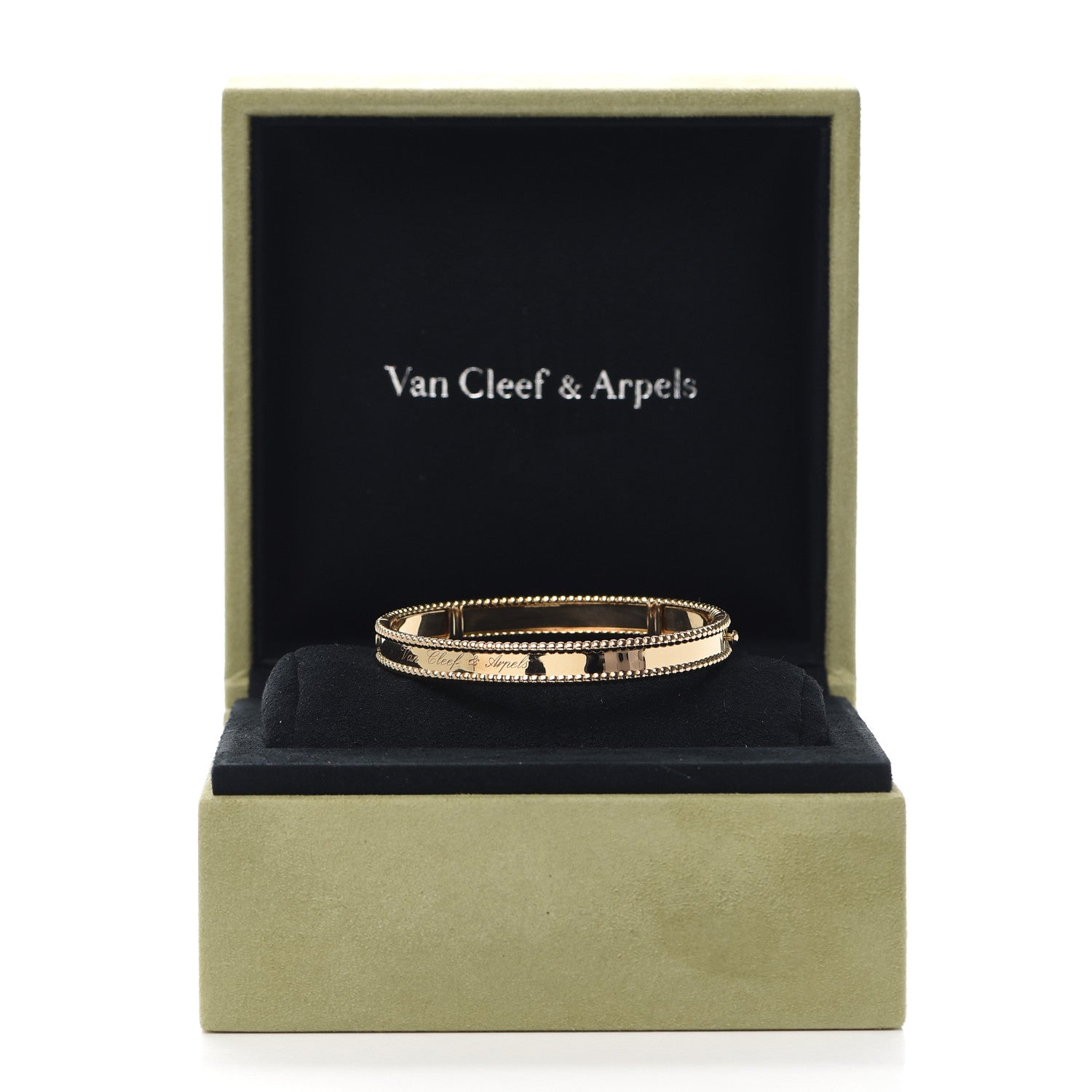 Van Cleef & Arpels 18K Rose Gold Perlee Signature Bangle Bracelet M 7 of 7