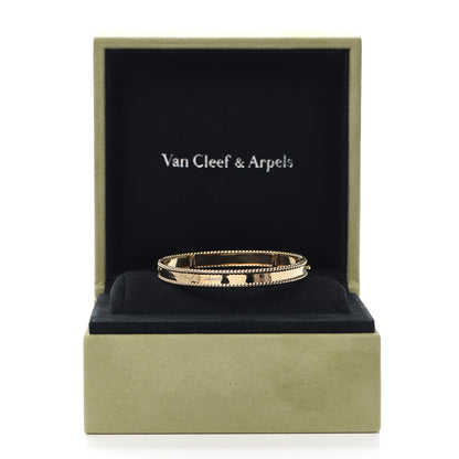Van Cleef & Arpels 18K Rose Gold Perlee Signature Bangle Bracelet M 7 of 7