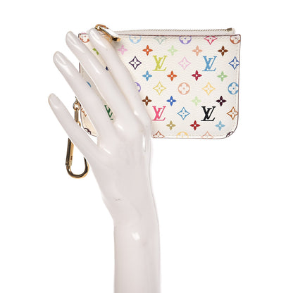 Louis Vuitton Monogram Multicolor Key Pouch White Litchi 4 of 16