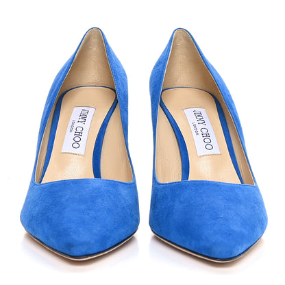 Jimmy Choo Suede Romy 85 Pumps 39.5 Electric Blue 3 of 8