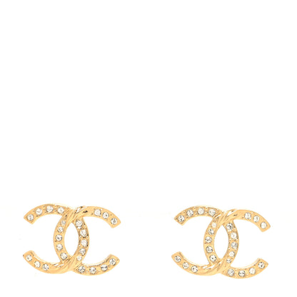 Chanel Crystal Twist CC Earrings Gold 1 of 4