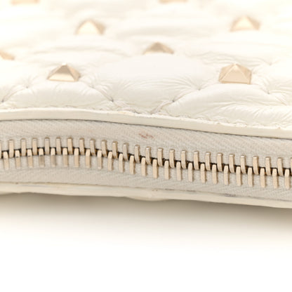 Valentino Garavani Nappa Small Rockstud Spike Hobo Ivory 11 of 13