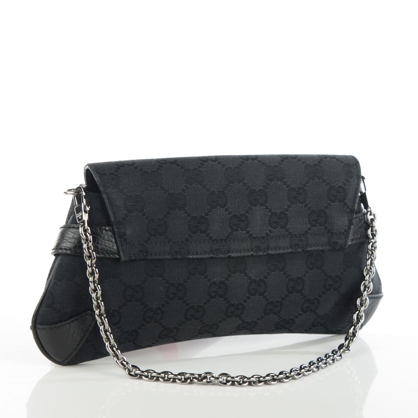 Monogram Horsebit Chain Clutch Black